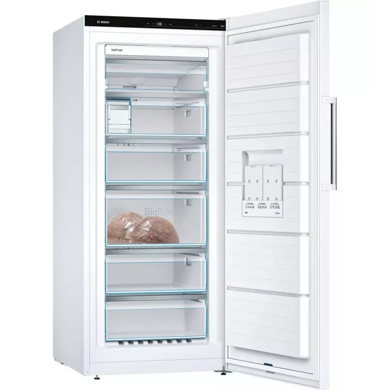 Gefrierschrank Bosch Serie 6 GSN51AWDV Standgerät 290 L, NoFrost, LED, Türanschlag wechselbar, A–G Energieeffizienzklasse D