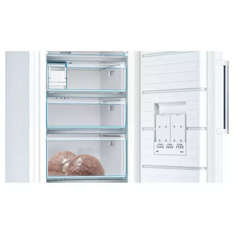 Gefrierschrank Bosch Serie 6 GSN51AWDV Standgerät 290 L, NoFrost, LED, Türanschlag wechselbar, A–G Energieeffizienzklasse D