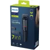 Multigroom-Trimmer Philips MG3720/15 7-in-1 — 7 Aufsteckkämme, Edelstahlklingen, 60 Min. Laufzeit, NiMH-Akku, Schwarz