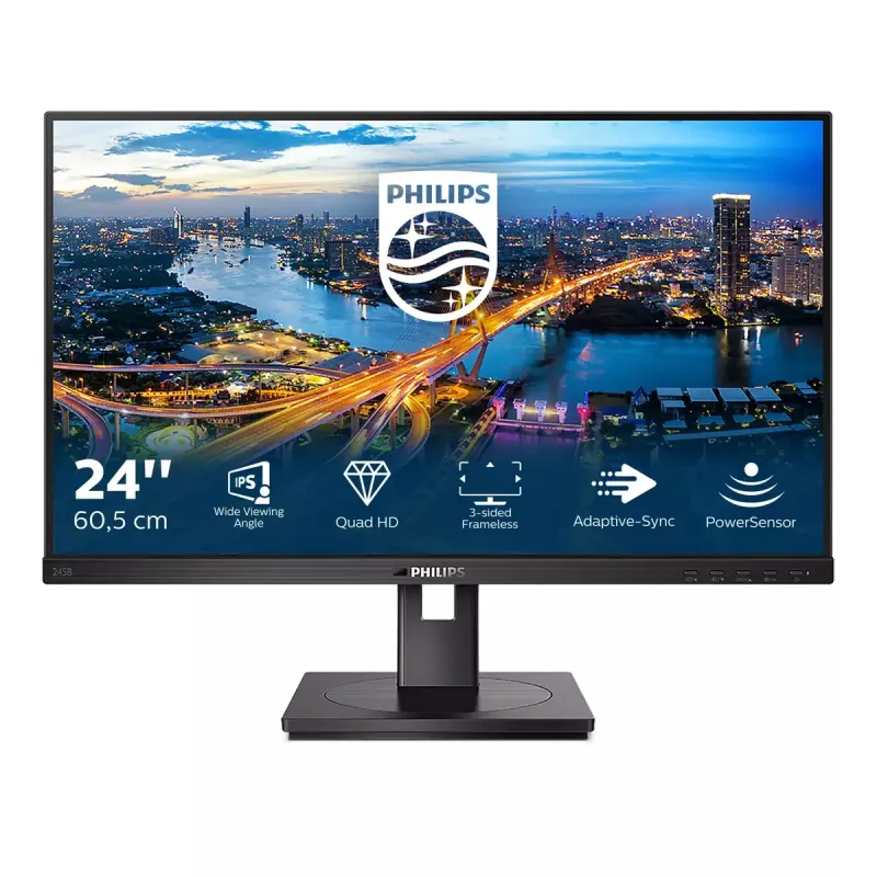 Philips B Line 245B1/00 Computer Monitor 60,5 cm (23,8 Zoll) 2560 x 1440 Pixel Quad HD LED Schwarz