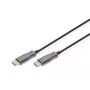 DIGITUS HDMI AOC Hybrid-Glasfaserkabel, Type A M/M, 15m UHD 4K@60Hz, CE, schwarz