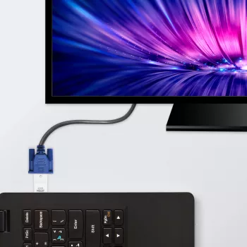 ATEN HDMI-auf-VGA-Konverter, weiß, Kunststoff, 1920 x 1200 Pixel, 1080p, HDMI, VGA