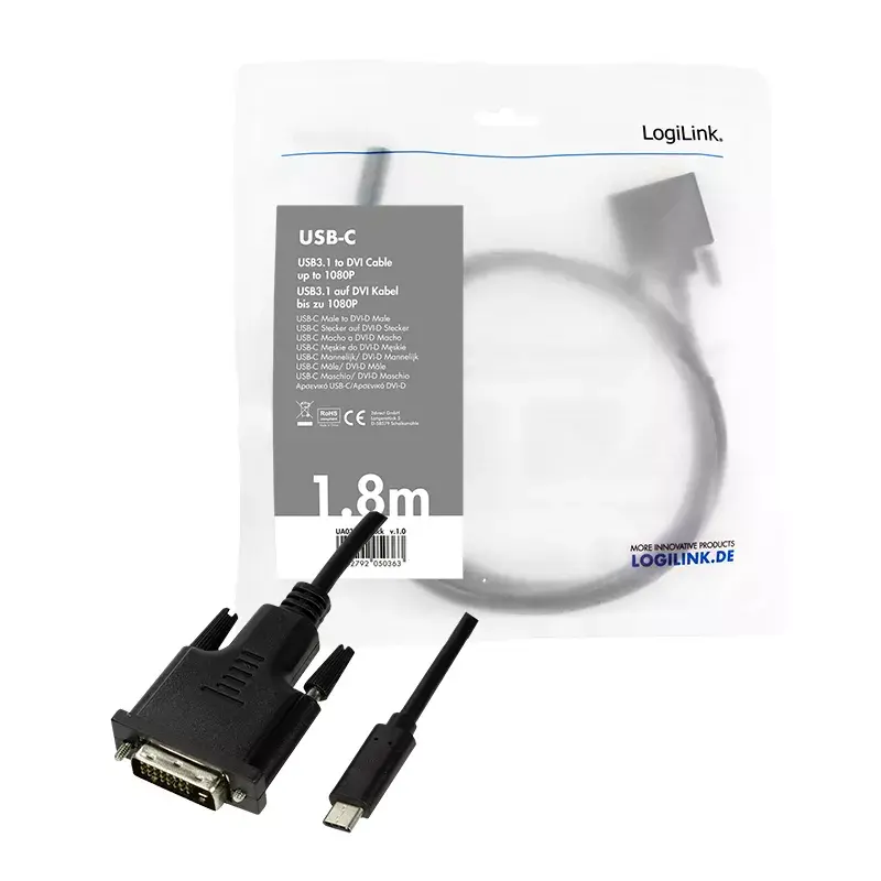 USB-Grafikadapter LogiLink UA0331 Schwarz