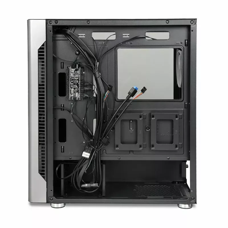 PC-Gehäuse IBOX Chiron ZH68 Gaming, ATX Midi-Tower, EATX-Support, schwarz, Seitenfenster, Beleuchtung