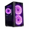PC-Gehäuse IBOX Chiron ZH68 Gaming, ATX Midi-Tower, EATX-Support, schwarz, Seitenfenster, Beleuchtung