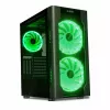 PC-Gehäuse IBOX Chiron ZH68 Gaming, ATX Midi-Tower, EATX-Support, schwarz, Seitenfenster, Beleuchtung