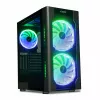 PC-Gehäuse IBOX Chiron ZH68 Gaming, ATX Midi-Tower, EATX-Support, schwarz, Seitenfenster, Beleuchtung
