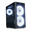 PC-Gehäuse IBOX Chiron ZH68 Gaming, ATX Midi-Tower, EATX-Support, schwarz, Seitenfenster, Beleuchtung