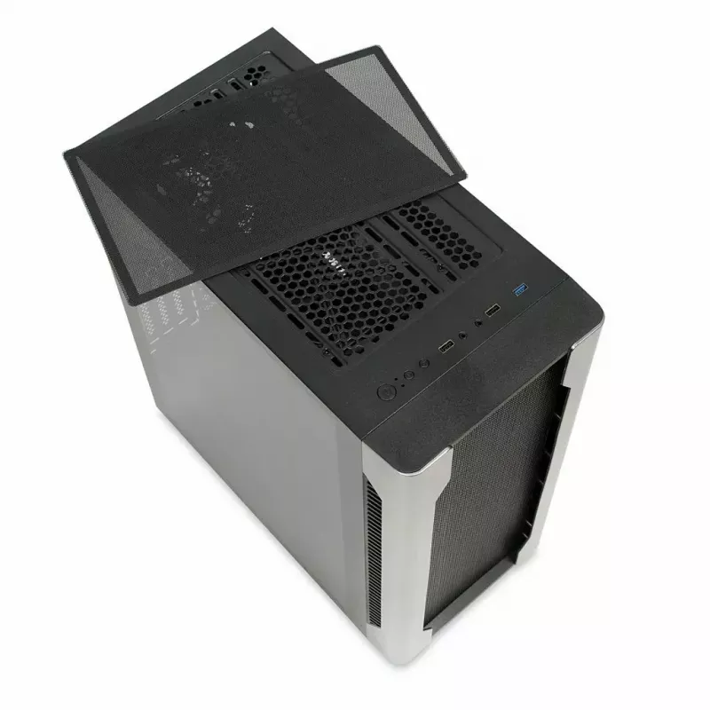 PC-Gehäuse IBOX Chiron ZH68 Gaming, ATX Midi-Tower, EATX-Support, schwarz, Seitenfenster, Beleuchtung