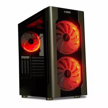 PC-Gehäuse IBOX Chiron ZH68 Gaming, ATX Midi-Tower, EATX-Support, schwarz, Seitenfenster, Beleuchtung