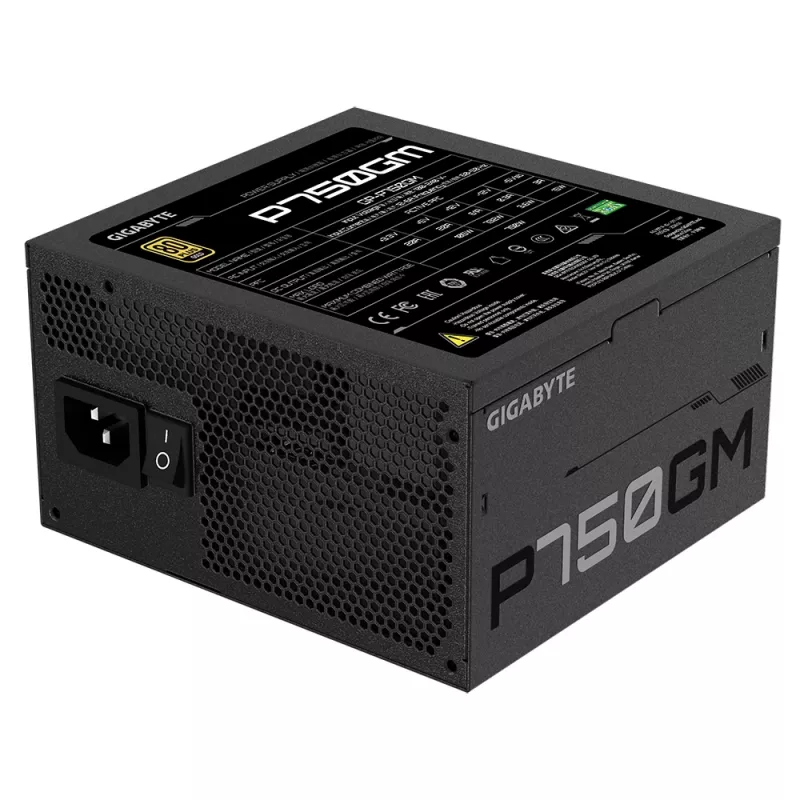 Gigabyte P750GM Netzteil 750 Watt Effizienz 80 PLUS GOLD, PFC Active, MTBF 100000 Stunden