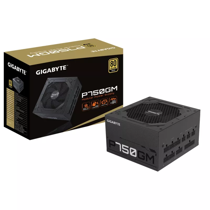 Gigabyte P750GM Netzteil 750 Watt Effizienz 80 PLUS GOLD, PFC Active, MTBF 100000 Stunden