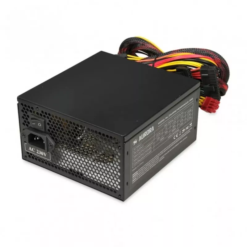 Netzteil IBOX iBox Aurora 500 W 20+4 Pin ATX, 140-mm-Lüfter, weiß