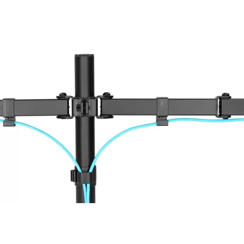 DIGITUS Univer.dual Monitor Clamp Mount 17-32in 2x 8kg (max.) Schwarz