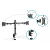 DIGITUS Univer.dual Monitor Clamp Mount 17-32in 2x 8kg (max.) Schwarz