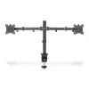 DIGITUS Univer.dual Monitor Clamp Mount 17-32in 2x 8kg (max.) Schwarz