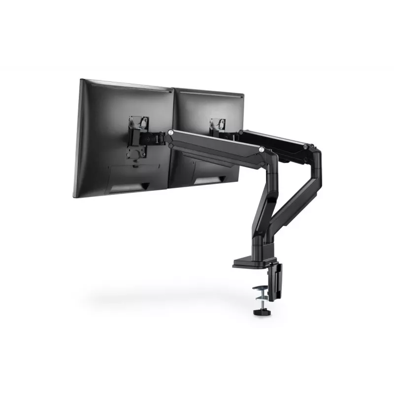 DIGITUS Universal Dual Monitor Mount Gas Spring Clamp 17-32in 2x 9kg