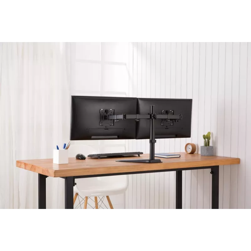 DIGITUS Universal Dual Monitor Stand 17–32 Zoll 2x 8 kg (max.) Schwarz