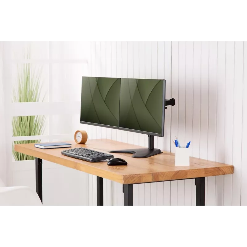 DIGITUS Universal Dual Monitor Stand 17–32 Zoll 2x 8 kg (max.) Schwarz