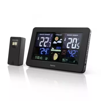 Batteriebetriebene Wetterstation Hama Premium Black 00186380