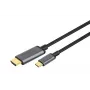 DIGITUS USB-C - HDMI Adapter, 2m 4K/30Hz, schwarz, Metallgehäuse