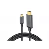 DIGITUS USB-C - HDMI Adapter, 2m 4K/30Hz, schwarz, Metallgehäuse