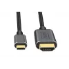 DIGITUS USB-C - HDMI Adapter, 2m 4K/30Hz, schwarz, Metallgehäuse