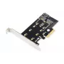 DIGITUS M.2 NGFF/NVMe SSD PCI-Express-Erweiterungskarte unterstützt B-, M- und B+M-Key, Größen 80, 60, 42 und 30 mm