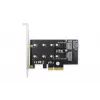 DIGITUS M.2 NGFF/NVMe SSD PCI-Express-Erweiterungskarte unterstützt B-, M- und B+M-Key, Größen 80, 60, 42 und 30 mm