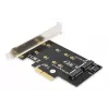 DIGITUS M.2 NGFF/NVMe SSD PCI-Express-Erweiterungskarte unterstützt B-, M- und B+M-Key, Größen 80, 60, 42 und 30 mm