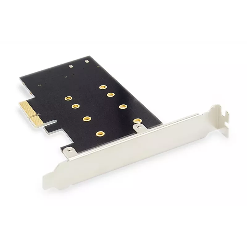 DIGITUS M.2 NGFF/NVMe SSD PCI-Express-Erweiterungskarte unterstützt B-, M- und B+M-Key, Größen 80, 60, 42 und 30 mm