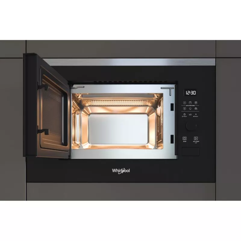 Einbau-Grill-Mikrowelle WHIRLPOOL WMF201G, 800 W, 20 L, Edelstahl/Schwarz