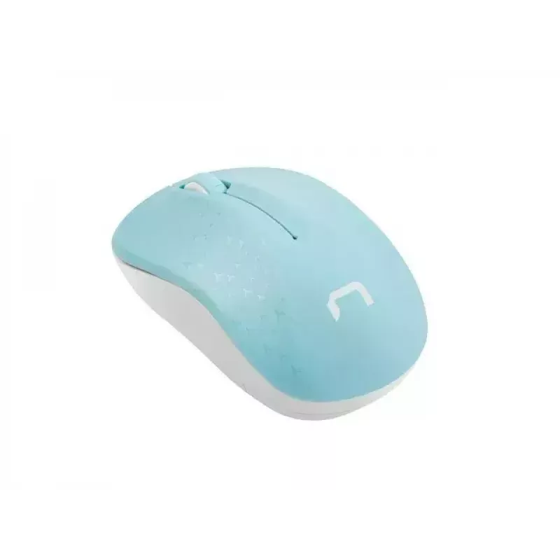 NATEC Maus Natec Toucan Wireless 1600dpi Optisch Weiß Blau