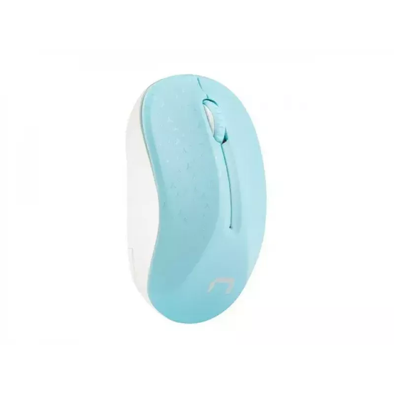NATEC Maus Natec Toucan Wireless 1600dpi Optisch Weiß Blau