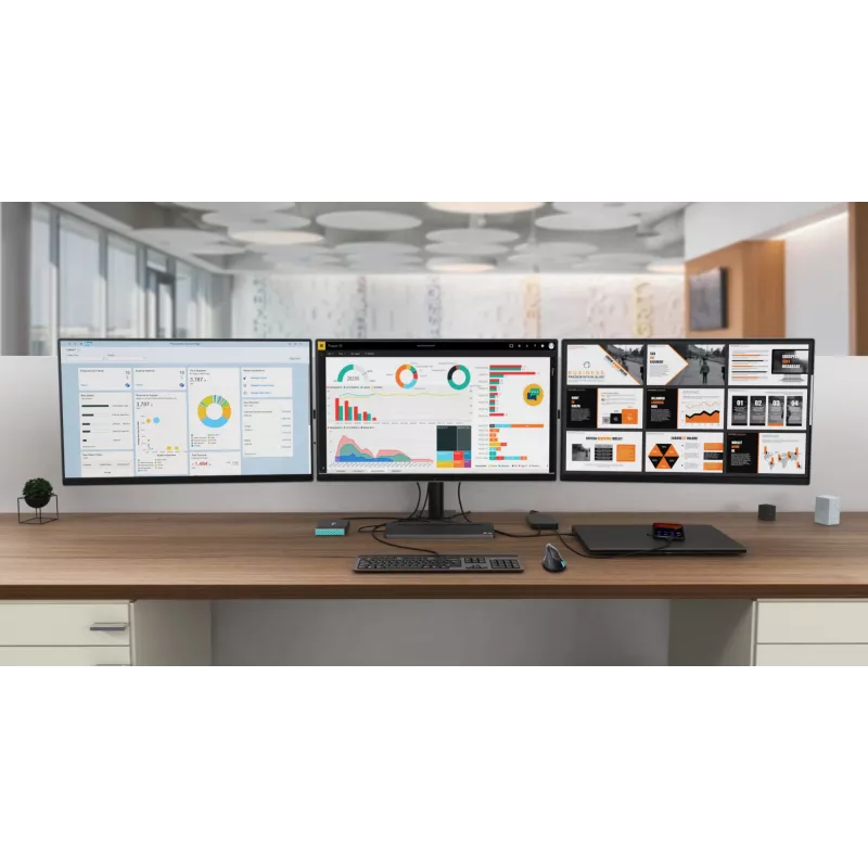 i-tec Metall USB-C Ergonomische 4K 3x Display Dockingstation + Power Delivery 85 W