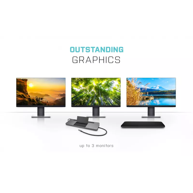 i-tec Metall USB-C Ergonomische 4K 3x Display Dockingstation + Power Delivery 85 W