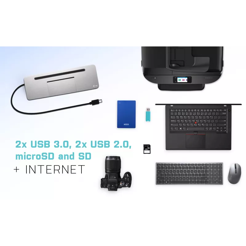 i-tec Metall USB-C Ergonomische 4K 3x Display Dockingstation + Power Delivery 85 W