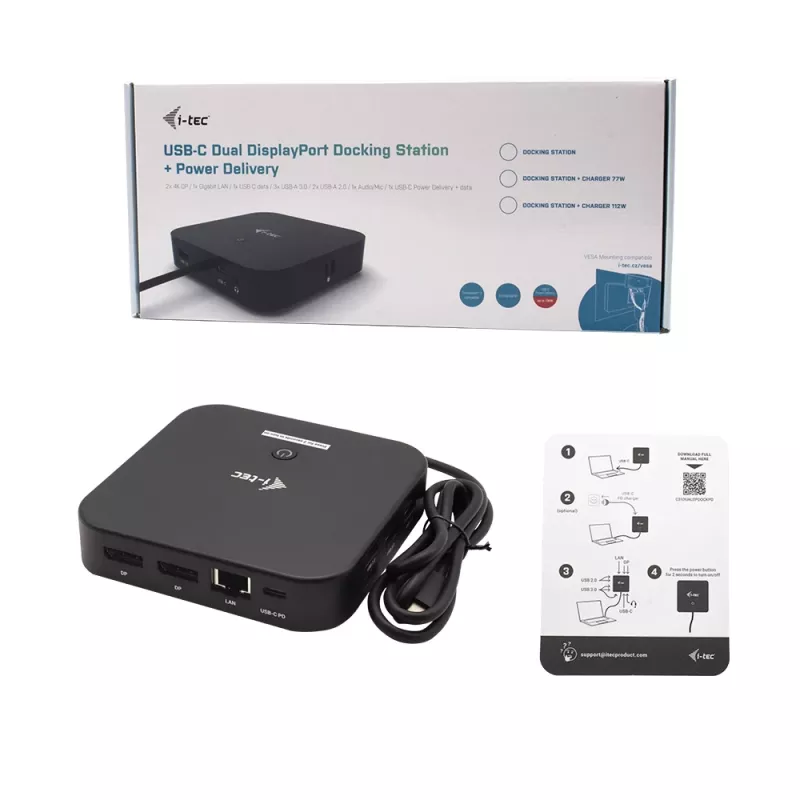 i-tec USB-C Dual Display Docking Station mit Power Delivery 100 W
