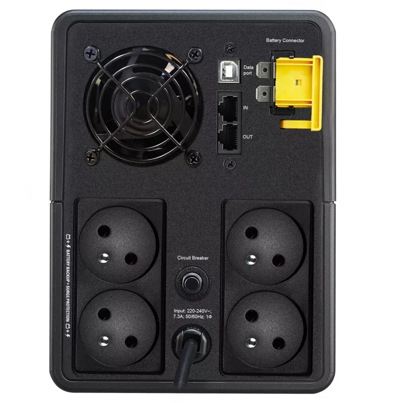APC Back-UPS, 1600VA, Tower, 230V, 4x CEE 7/5 Französische Schuko-Steckdosen, AVR