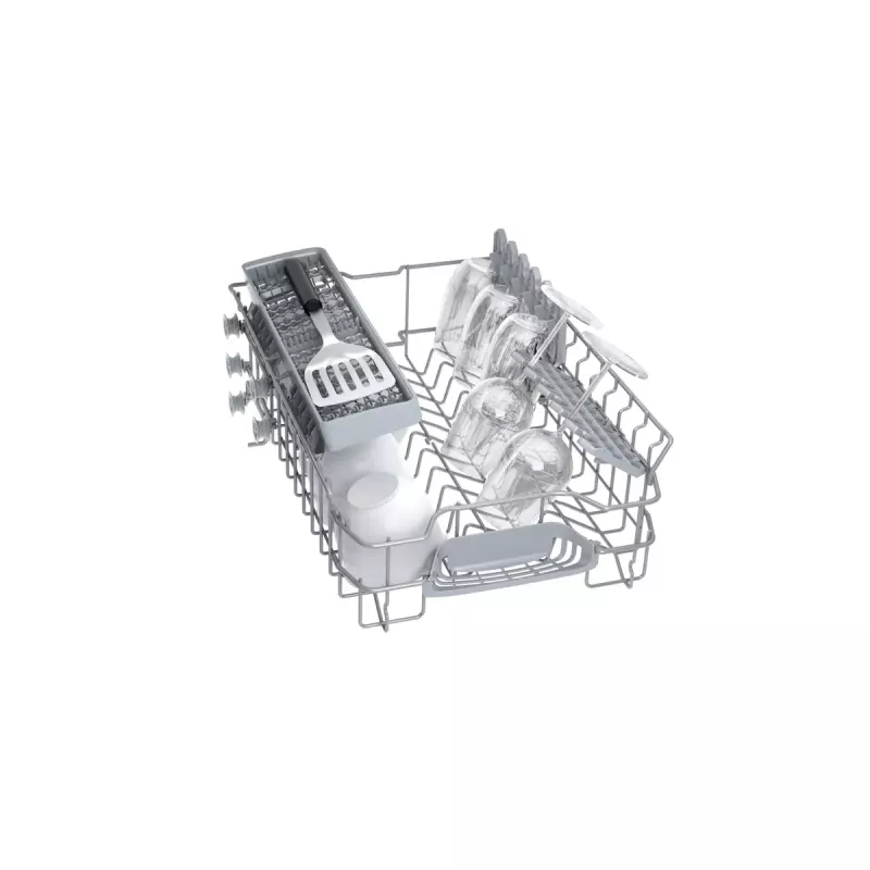 Einbau-Geschirrspüler Bosch Serie 2 SPV2IKX10E, schmal 45 cm, 9 Maßgedecke, 48 dB, 5 Programme, Edelstahl-Innenbehälter