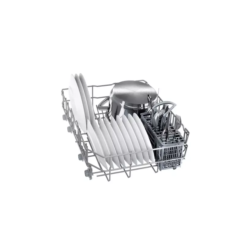 Einbau-Geschirrspüler Bosch Serie 2 SPV2IKX10E, schmal 45 cm, 9 Maßgedecke, 48 dB, 5 Programme, Edelstahl-Innenbehälter