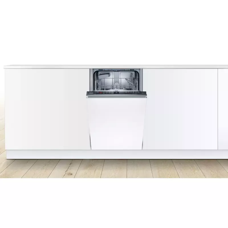 Einbau-Geschirrspüler Bosch Serie 2 SPV2IKX10E, schmal 45 cm, 9 Maßgedecke, 48 dB, 5 Programme, Edelstahl-Innenbehälter
