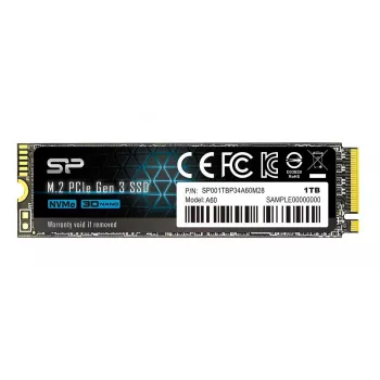 SSD M.2 2280 Silicon Power 1000GB NVMe PCIe Gen3x4, Lesen 2200 MB/s, Schreiben 1600 MB/s