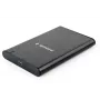 GEMBIRD USB 3.1 2,5-Zoll SATA HDD-Gehäuse mit Typ-C-Anschluss, gebürstetes Aluminium - Schwarz