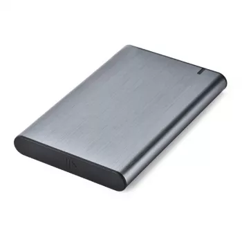 GEMBIRD USB 3.1 2,5 inch SATA HDD-Gehäuse mit Typ-C-Anschluss, gebürstetes Aluminium - Grau