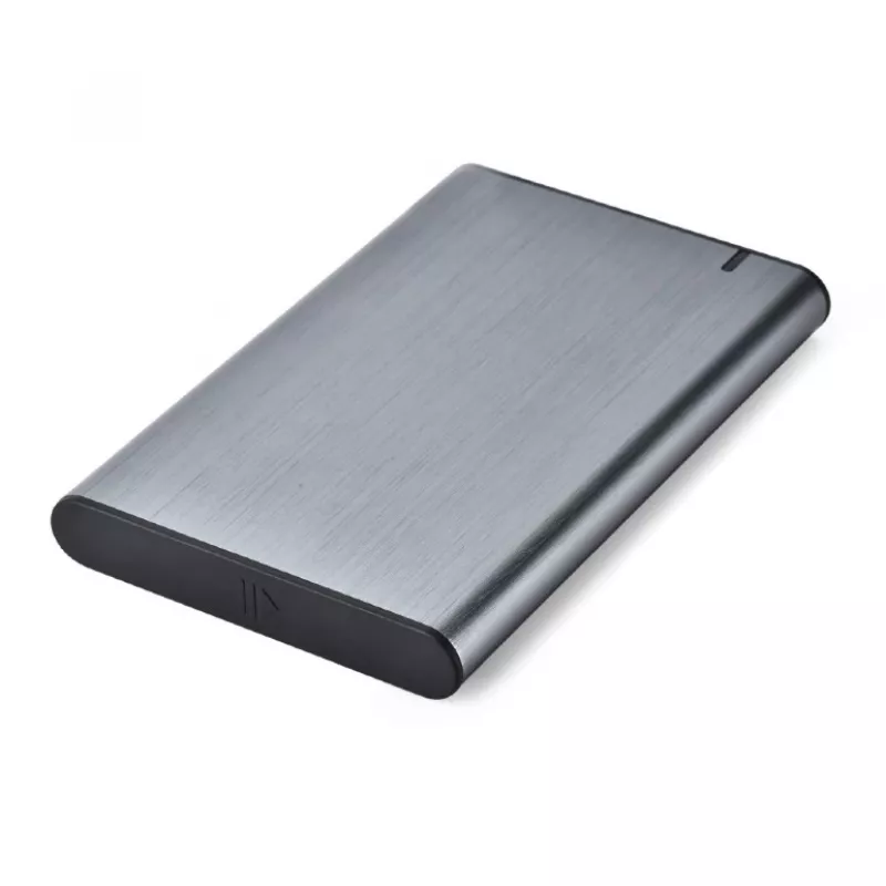 GEMBIRD USB 3.1 2,5 inch SATA HDD-Gehäuse mit Typ-C-Anschluss, gebürstetes Aluminium - Grau