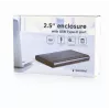 GEMBIRD USB 3.1 2,5 inch SATA HDD-Gehäuse mit Typ-C-Anschluss, gebürstetes Aluminium - Grau