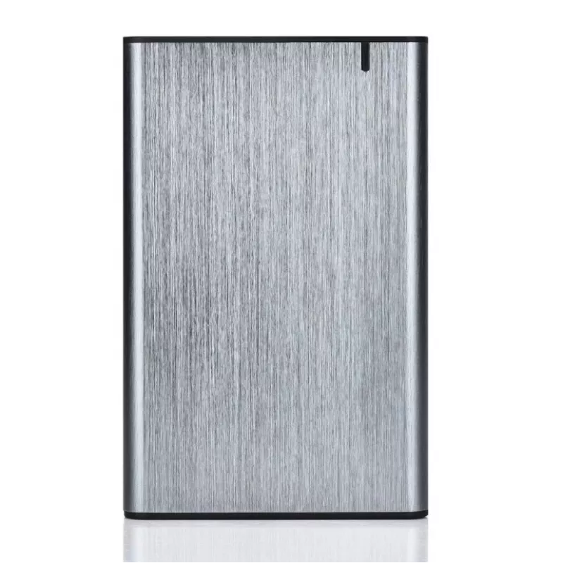 GEMBIRD USB 3.1 2,5 inch SATA HDD-Gehäuse mit Typ-C-Anschluss, gebürstetes Aluminium - Grau