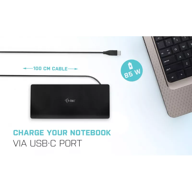 Docking Station i-tec USB-C Quattro Display Docking Station mit Power Delivery 85 W