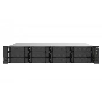 QNAP TS-1273AU-RP-8G NAS/Storage-Server Rack (2U) Ryzen Embedded V1500B 8 GB DDR4 0 TB QNAP QTS Aluminium, Schwarz